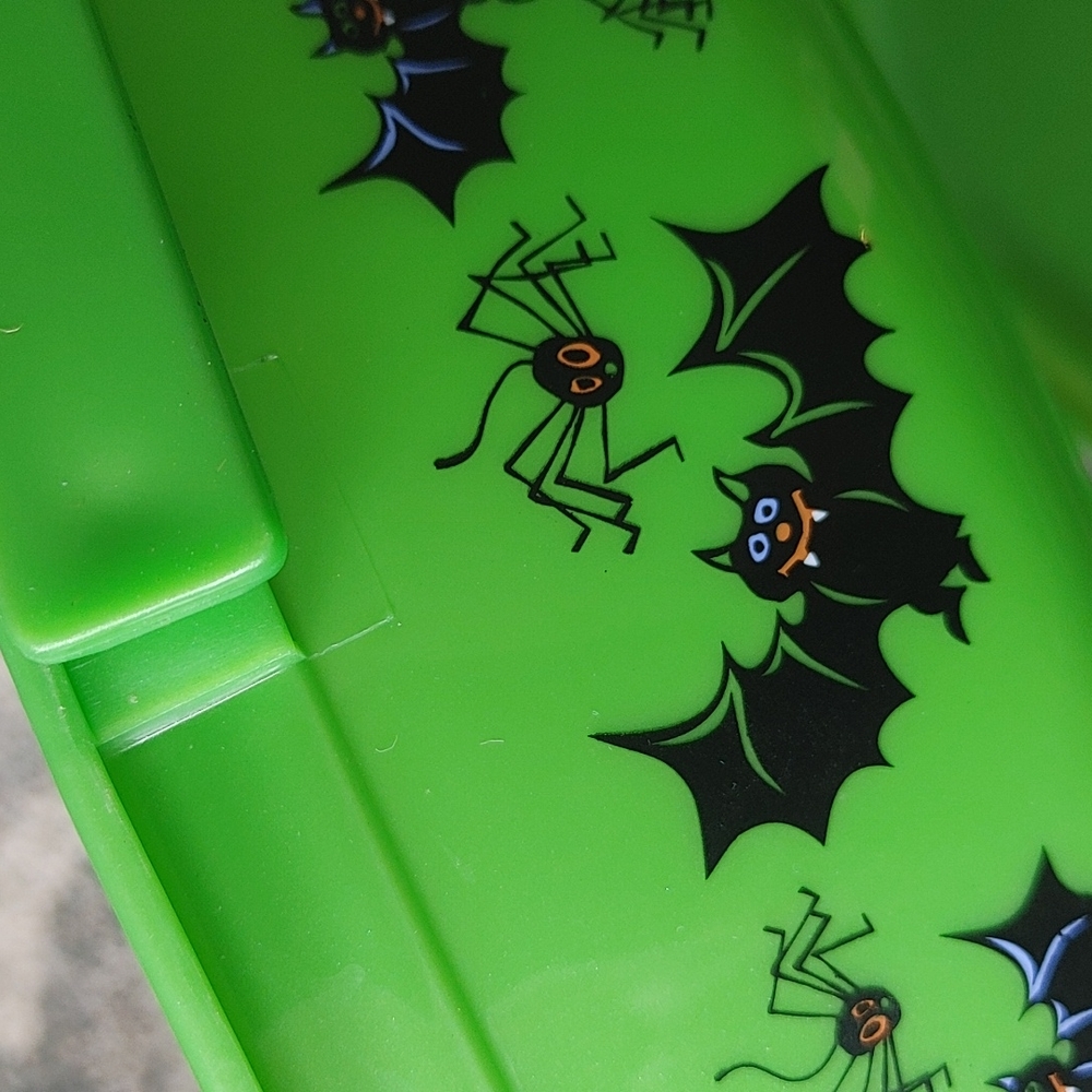 Autumn Halloween Holiday Cupcake Carrier Dish with Handle Lid Bonus Bundle